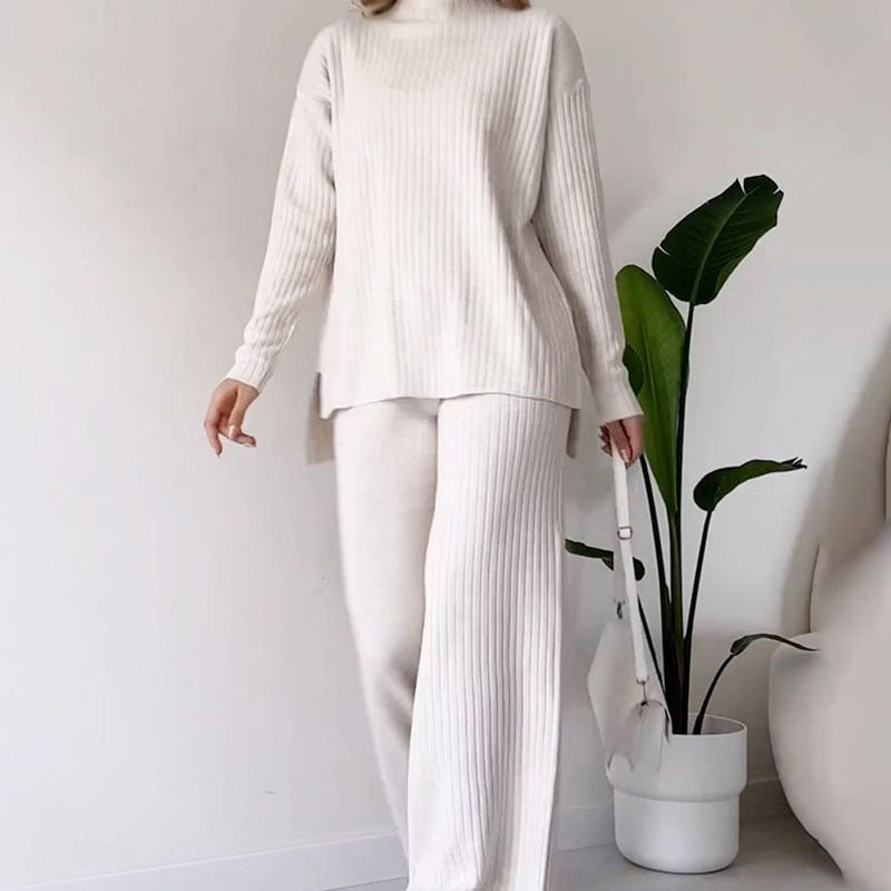 Long-sleeved Knitted Suit Set