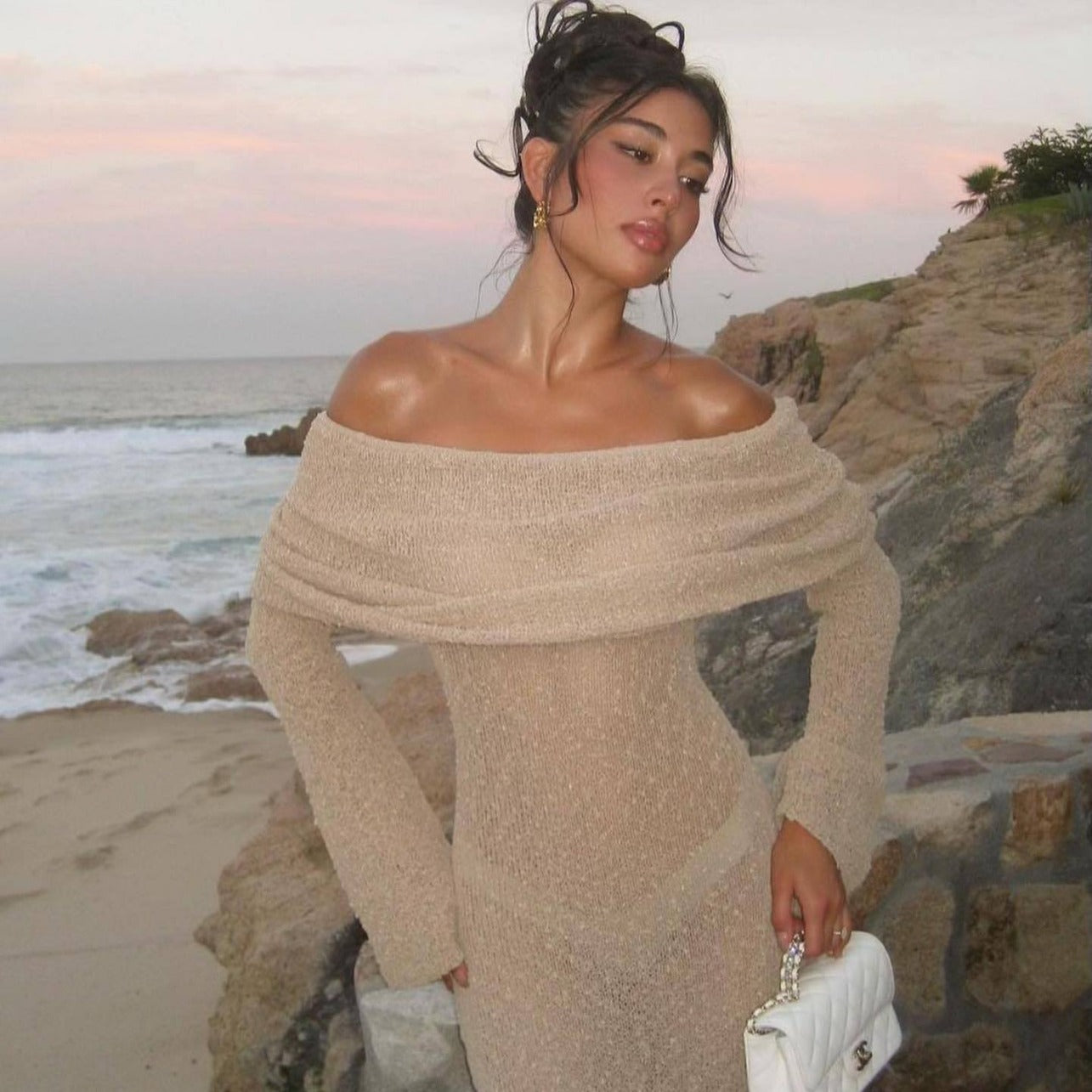 Long-sleeved Beach Dress