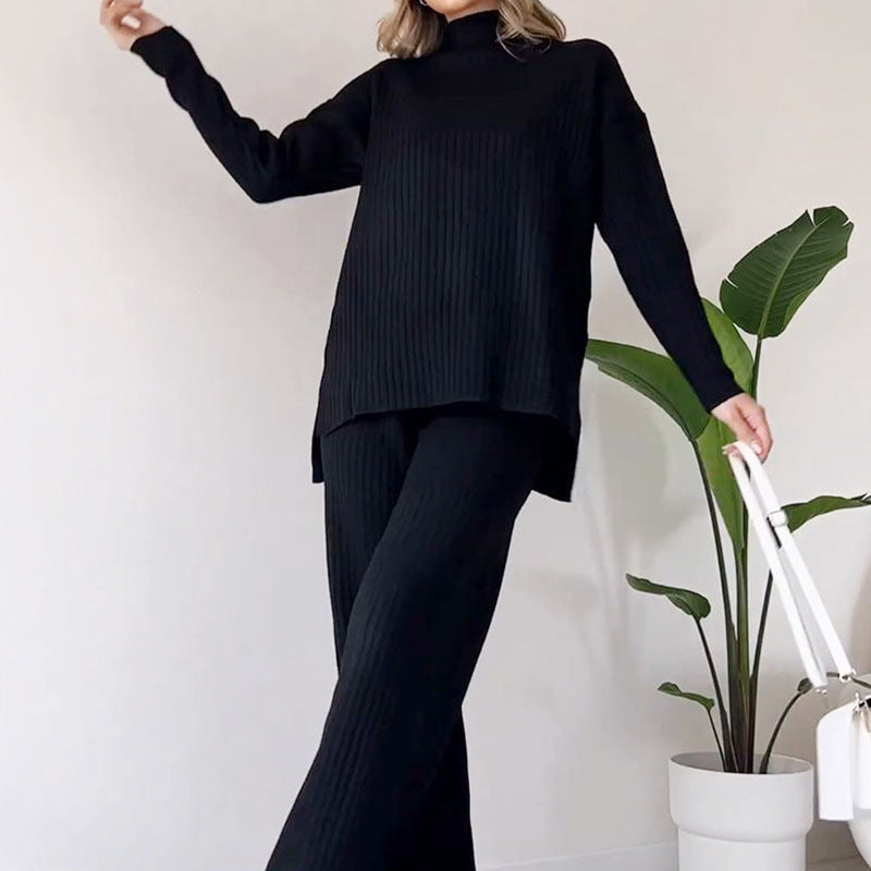 Long-sleeved Knitted Suit Set